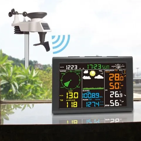 20-In-1 Wi-Fi Weather Station with Digital Display for Temperature, Humidity, Wind Speed Direction, Rainfall