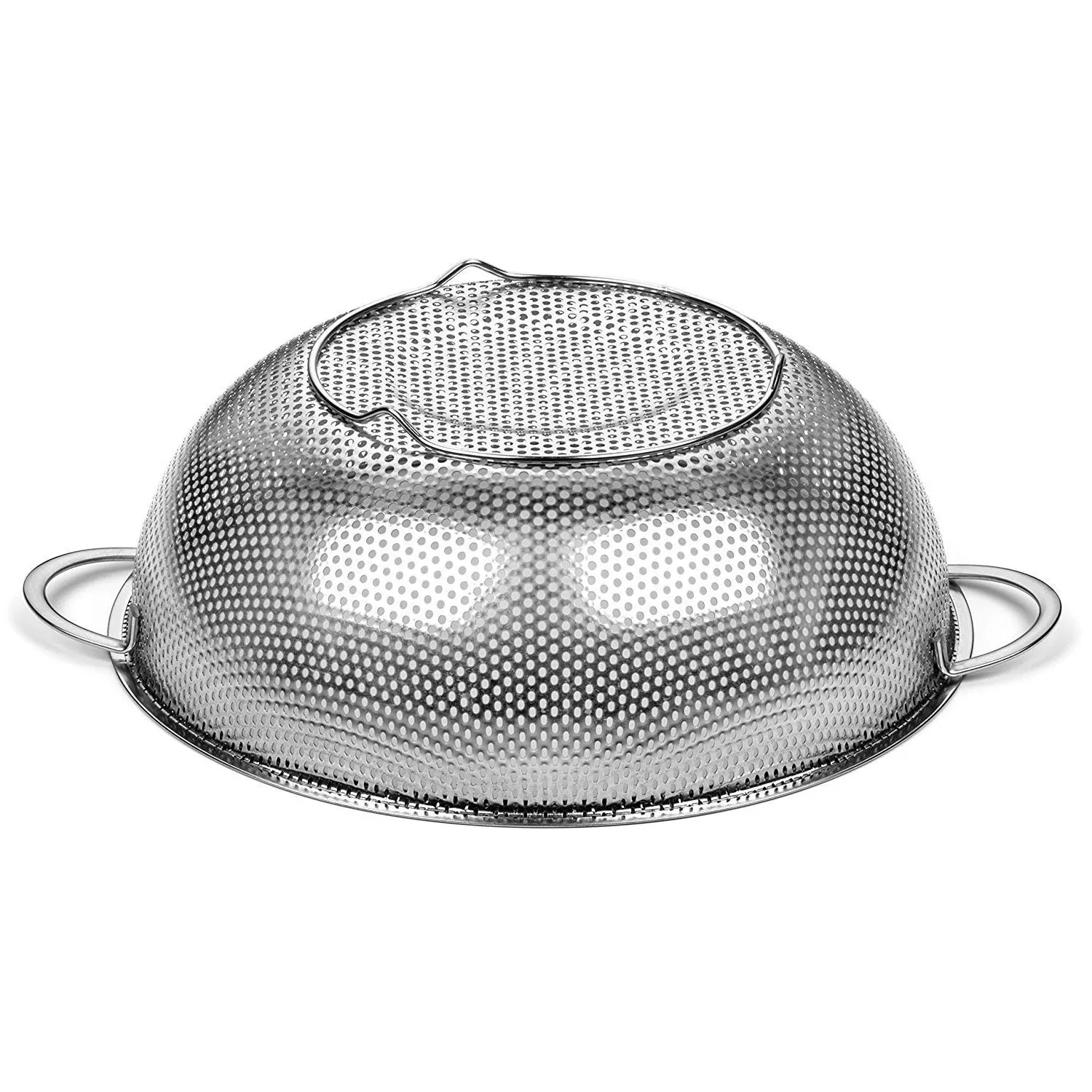 2914 Stainless Steel Rice Vegetables Washing Bowl Strainer Collapsible Strainer.