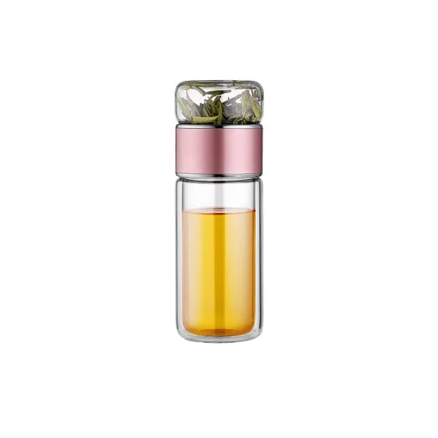 2in1 Large Double Glass Tea Infuser Bottle