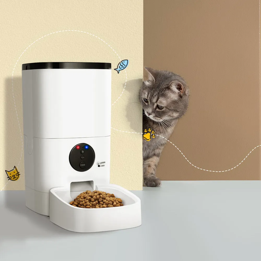 6L Wifi Auto Pet Feeder, 10 Meals, Smart Timer - i.Pet