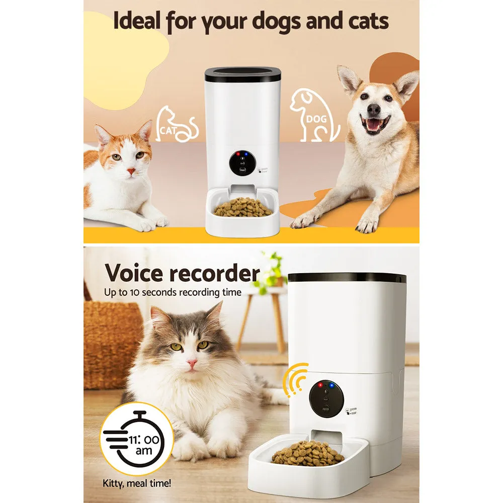 6L Wifi Auto Pet Feeder, 10 Meals, Smart Timer - i.Pet