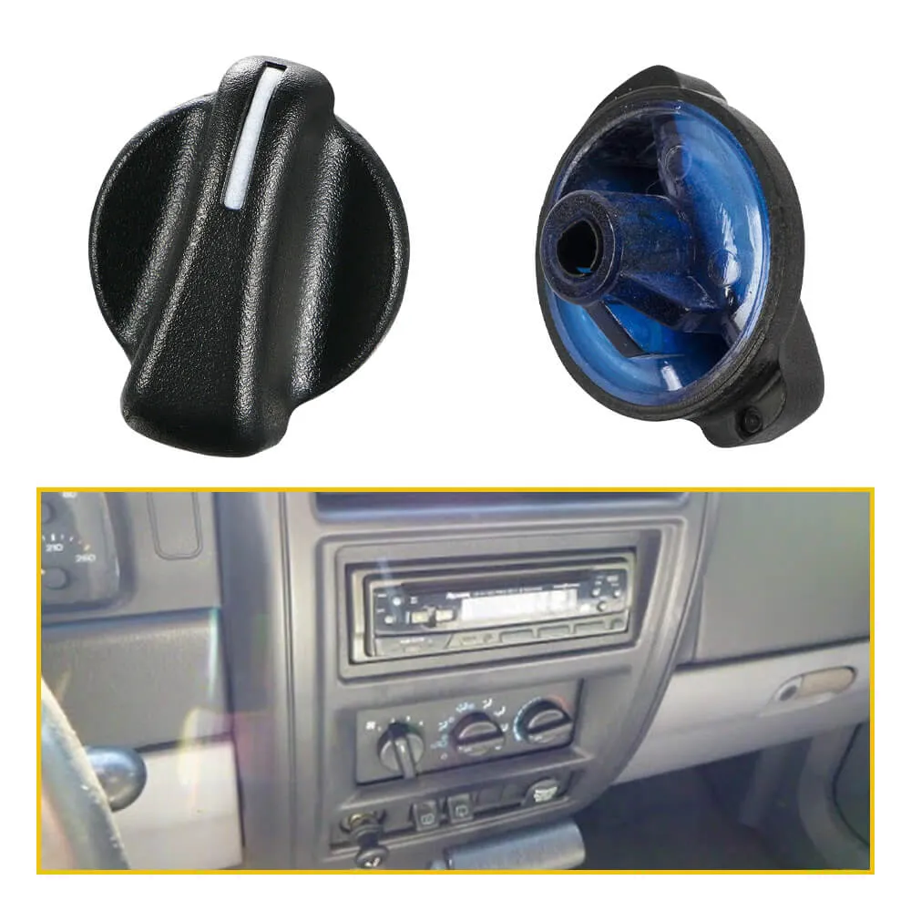 AC Climate Control Switch Knob Fan Switch Fits 99-03 Dodge Ram 1500/2500/3500, 99-06 Jeep Wrangler