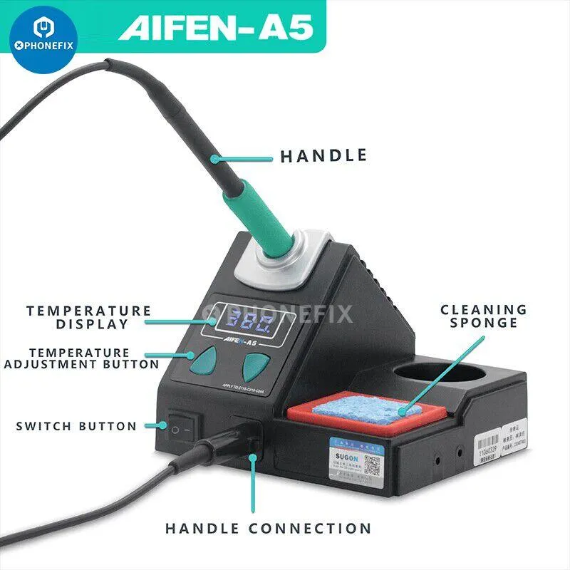 AIFEN A5 BGA Soldering Rework Station With C210 C245 C115 Handle