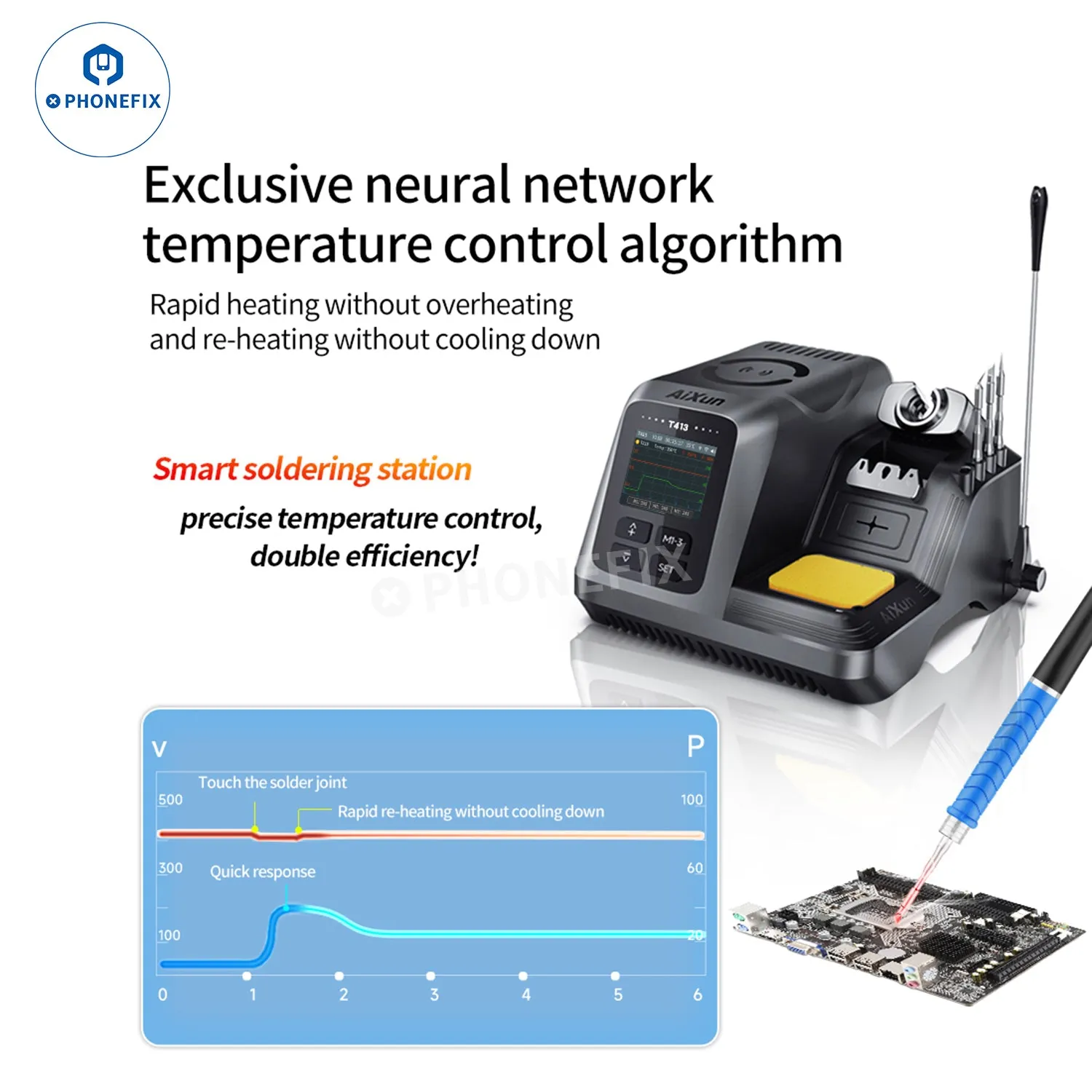 AIXUN T413 Integrated Soldering Station With T245/T225 Handle