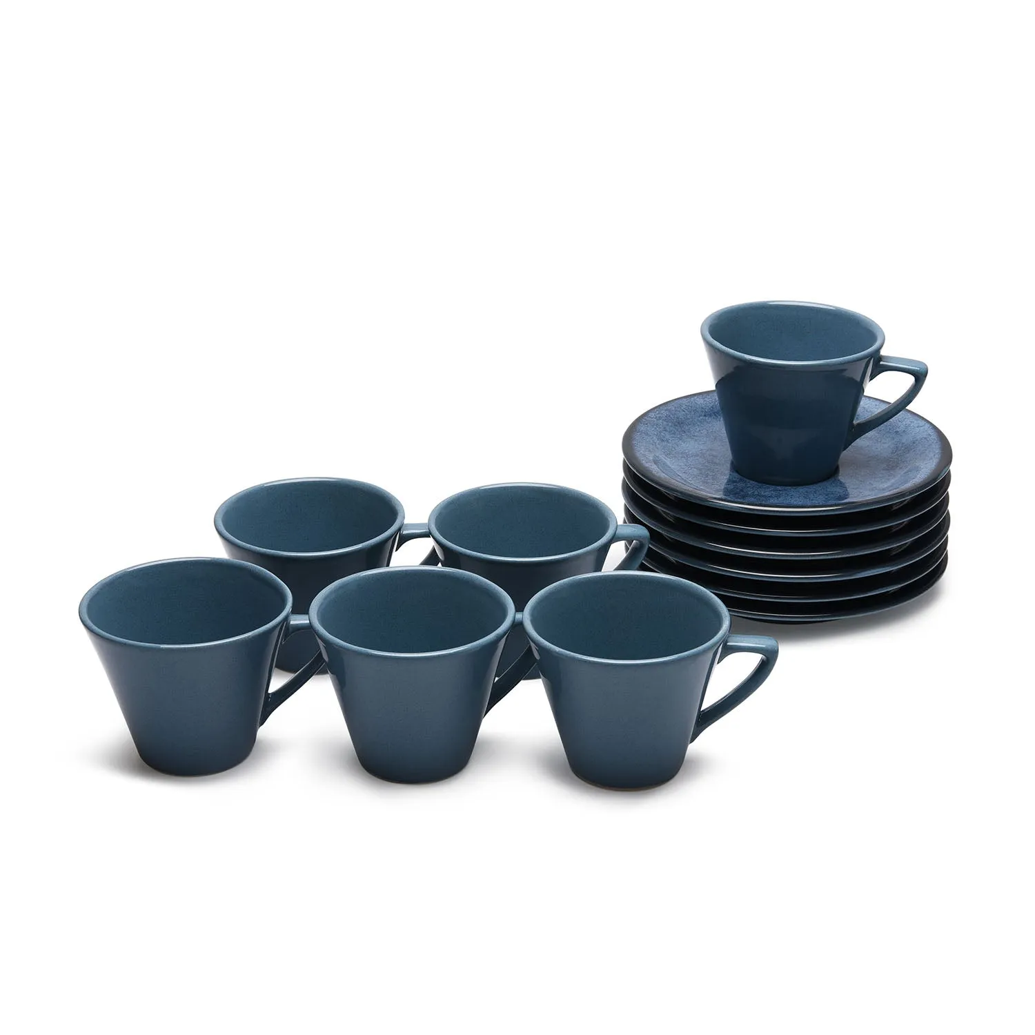 Arden Porcelain Organic Tea Set Of 6Pcs Blue