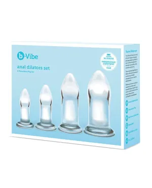 b-Vibe Glass Anal Dilator 4 Pc Set