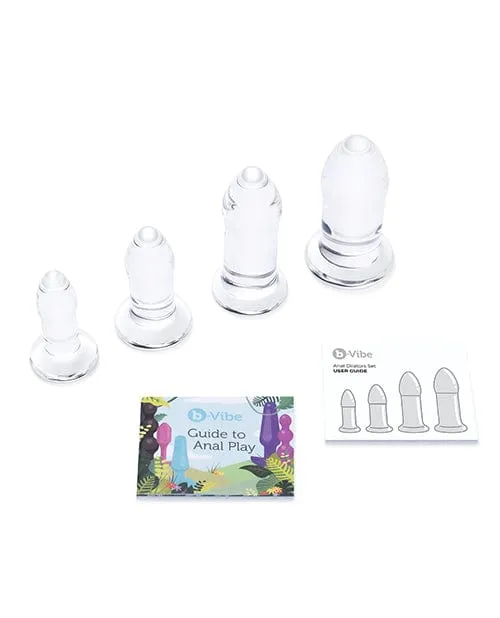 b-Vibe Glass Anal Dilator 4 Pc Set