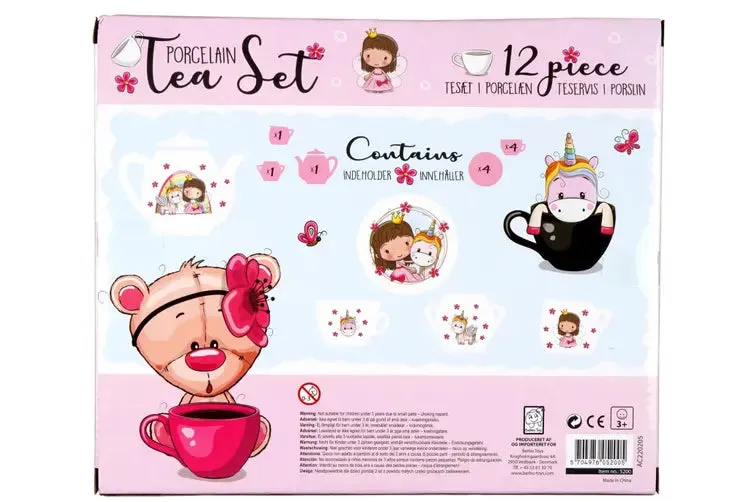 Barbo Toys: Lillie & Ellie - 12-Piece Porcelain Tea Set