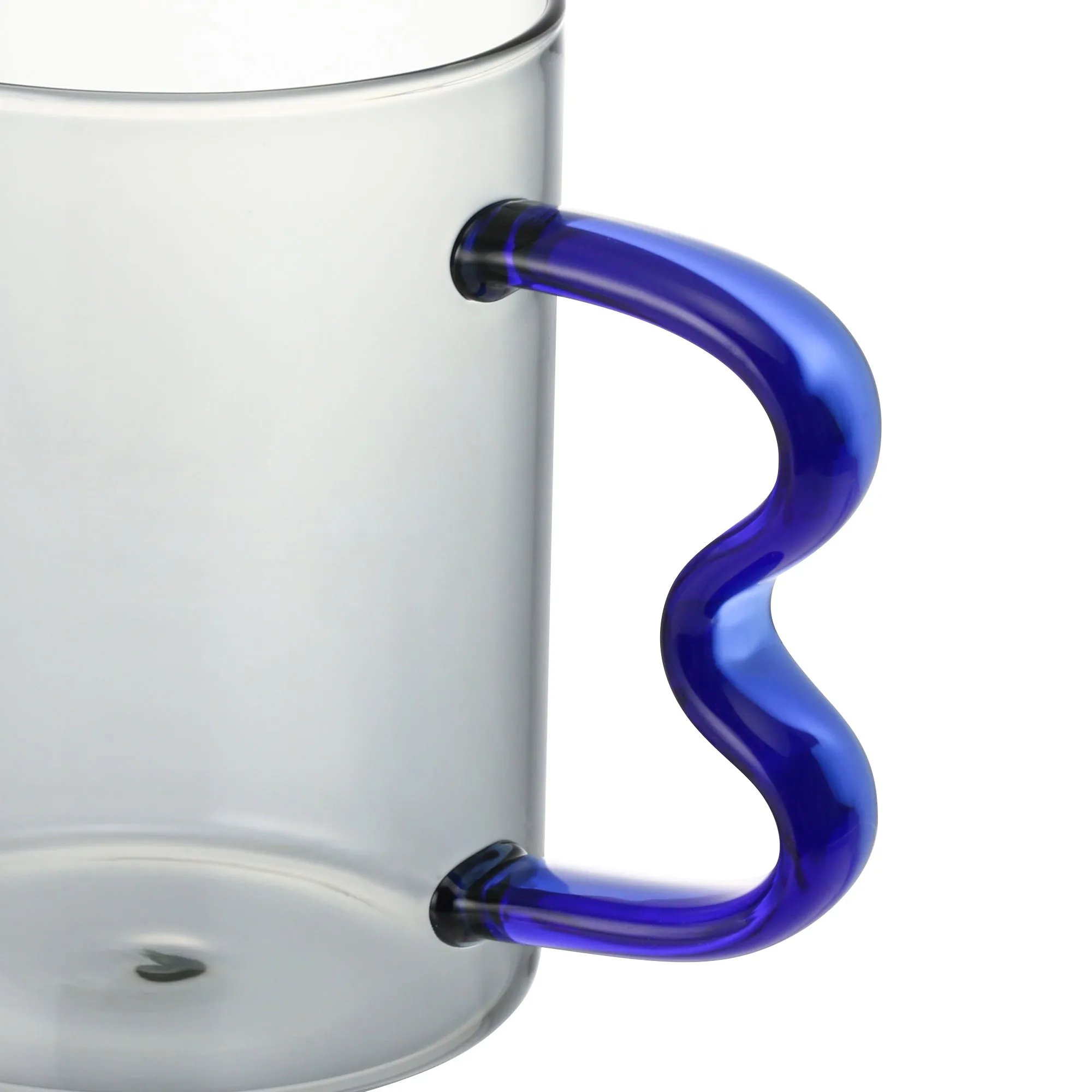 Bicolor Glass Mug Gray