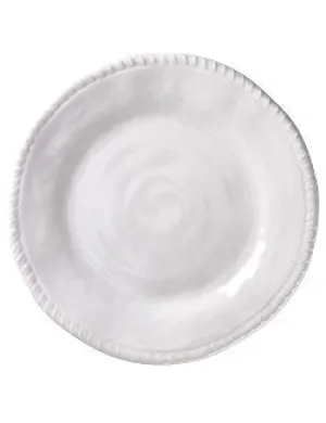 Brilliant White Rope Trim Melamine Dinnerware