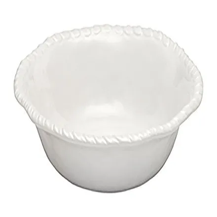 Brilliant White Rope Trim Melamine Dinnerware