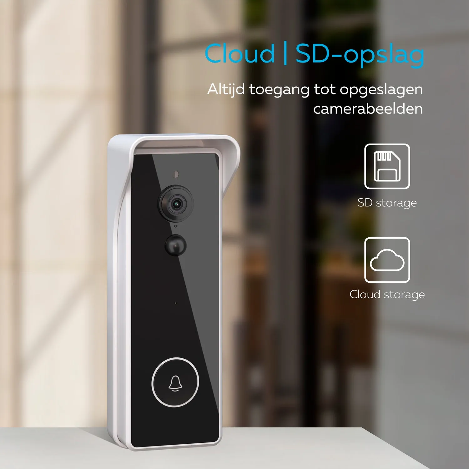 Calex Smart Battery Video Doorbell - excl SD card - incl Chime