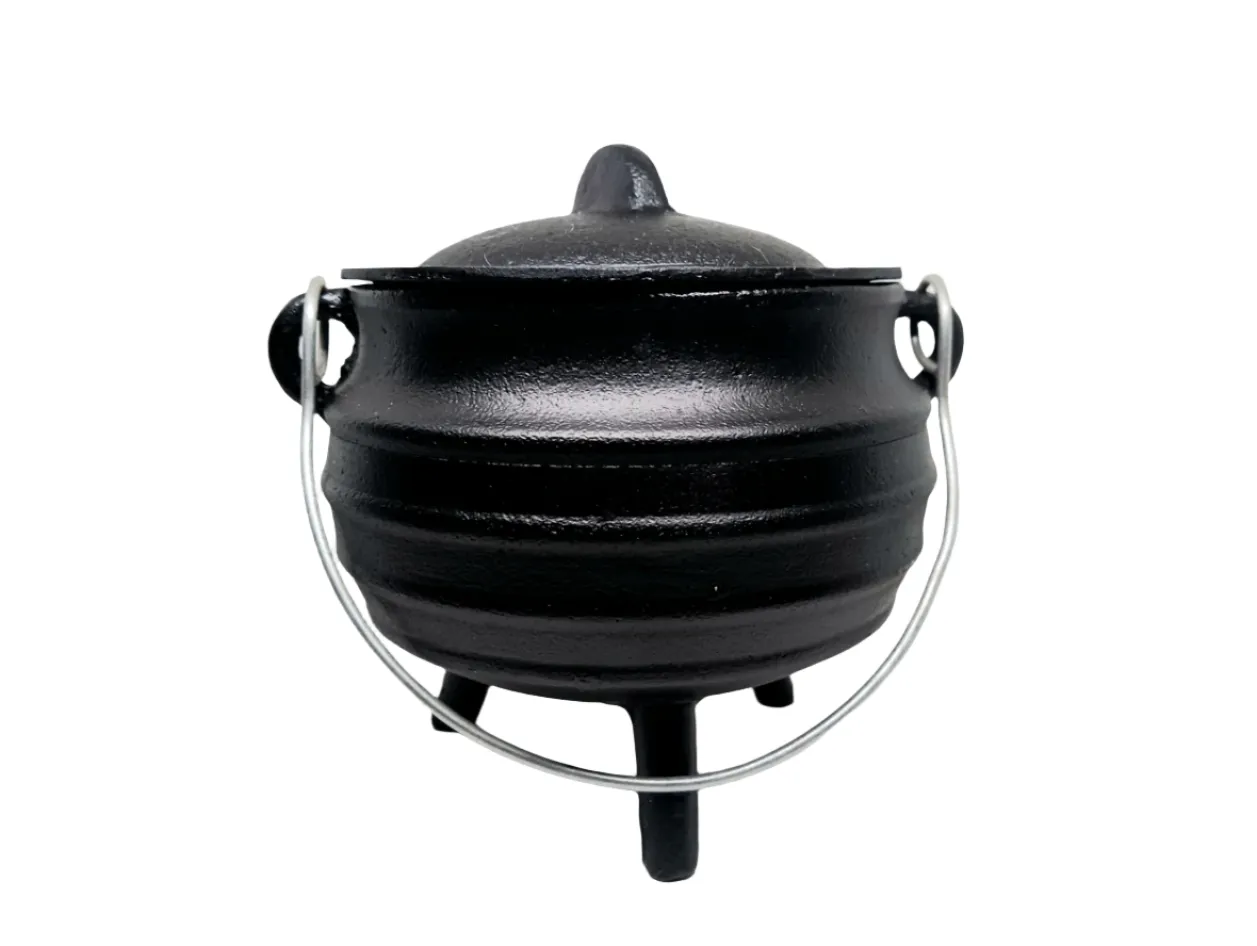 Cast Iron Striped Cauldron