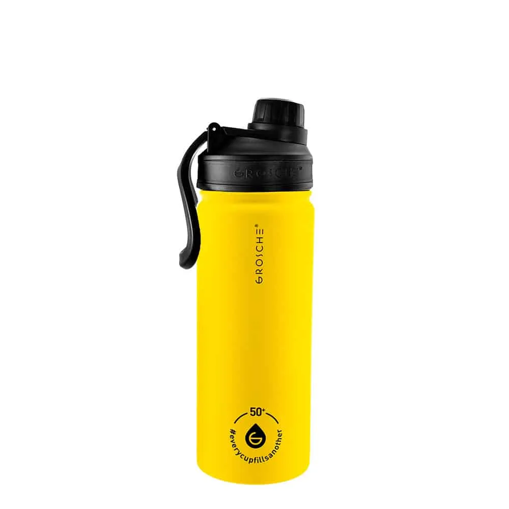 CHICAGO STEEL Insulated Water Bottle, Travel Flask, Tea Bottle with Chug Lid, 16oz