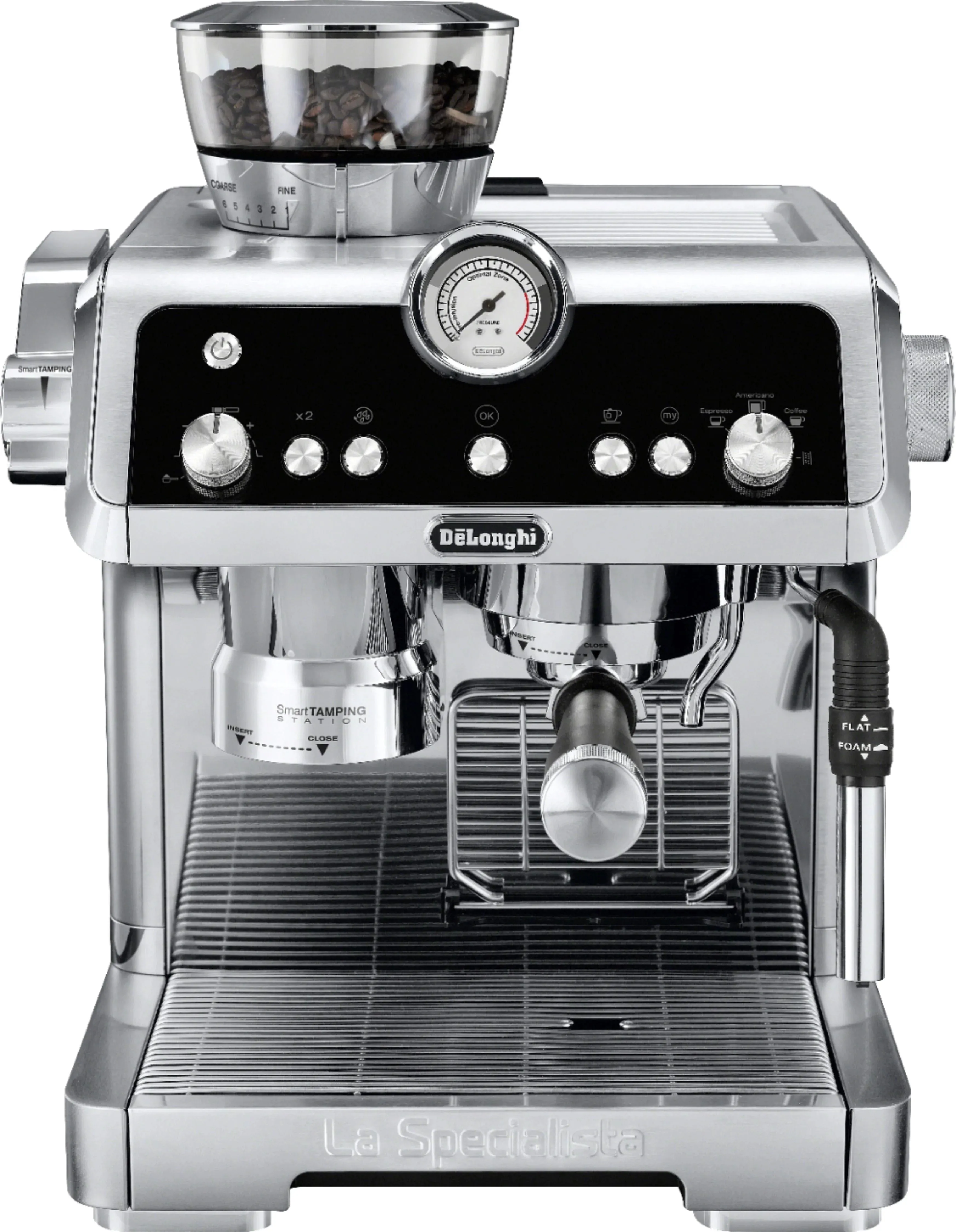 De'Longhi - La Specialista Espresso Machine with 19 bars of pressure and Milk Frother - Stainless Steel