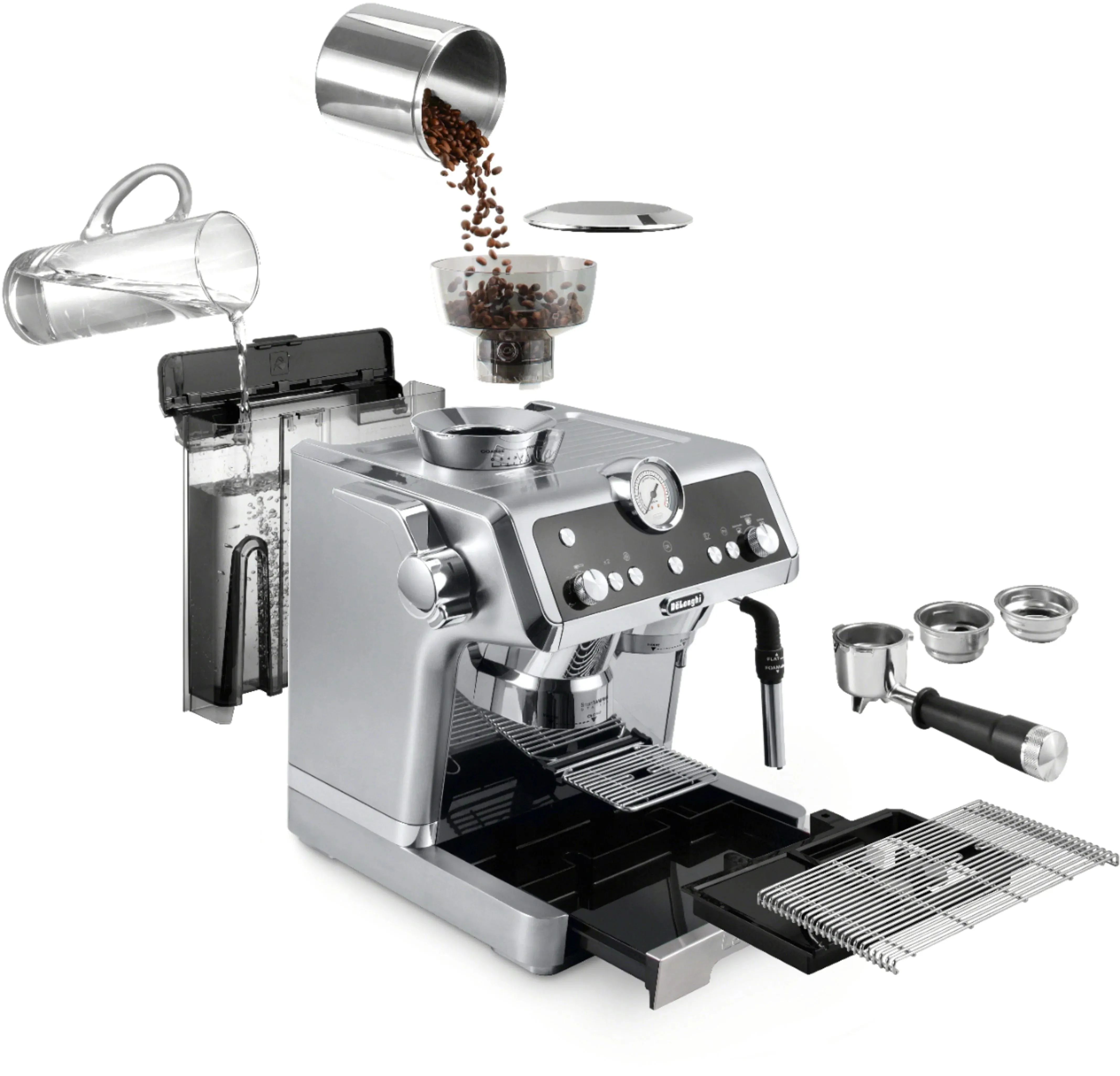 De'Longhi - La Specialista Espresso Machine with 19 bars of pressure and Milk Frother - Stainless Steel