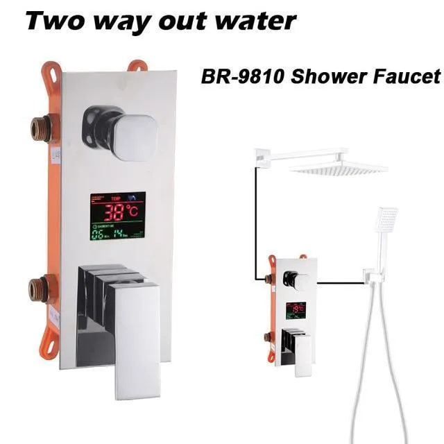 Digitally Mounted Shower Mixer Valve Control with Smart Shower Panel