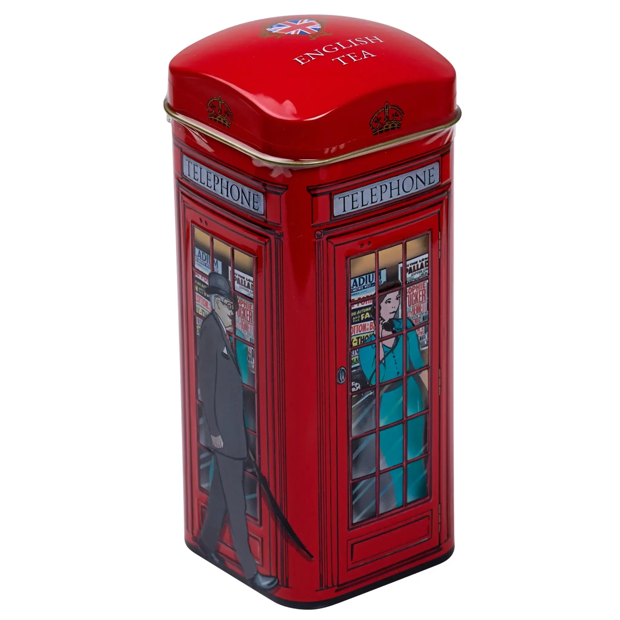 English Telephone Box Mini Tea Tin With 14 Individually Wrapped English Teabags