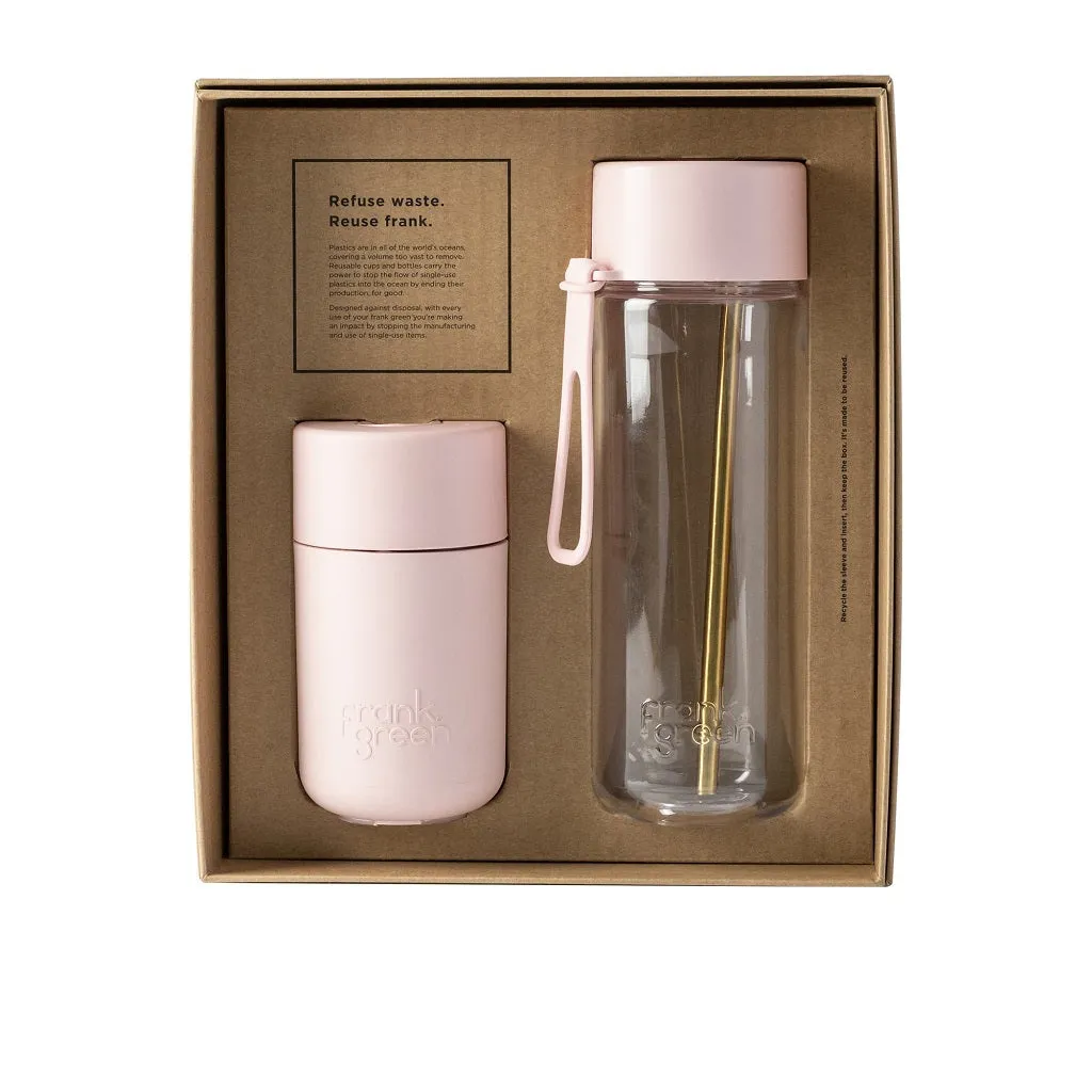 Frank Green Gift Set 12oz Cup   25oz Bottle - Blushed