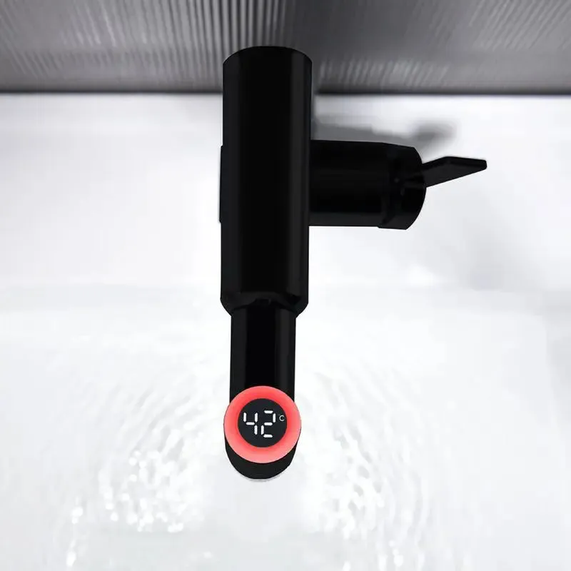 Futuristic Smart Display Waterfall Temperature Control Faucet