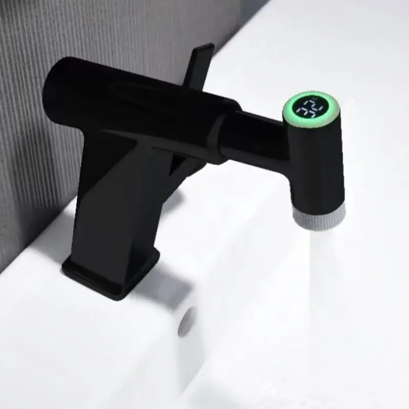 Futuristic Smart Display Waterfall Temperature Control Faucet