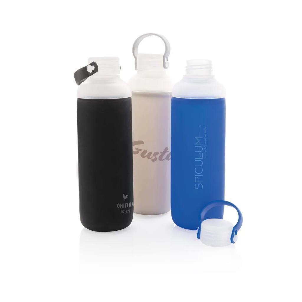 Glass Water Bottle with Silicon Sleeve