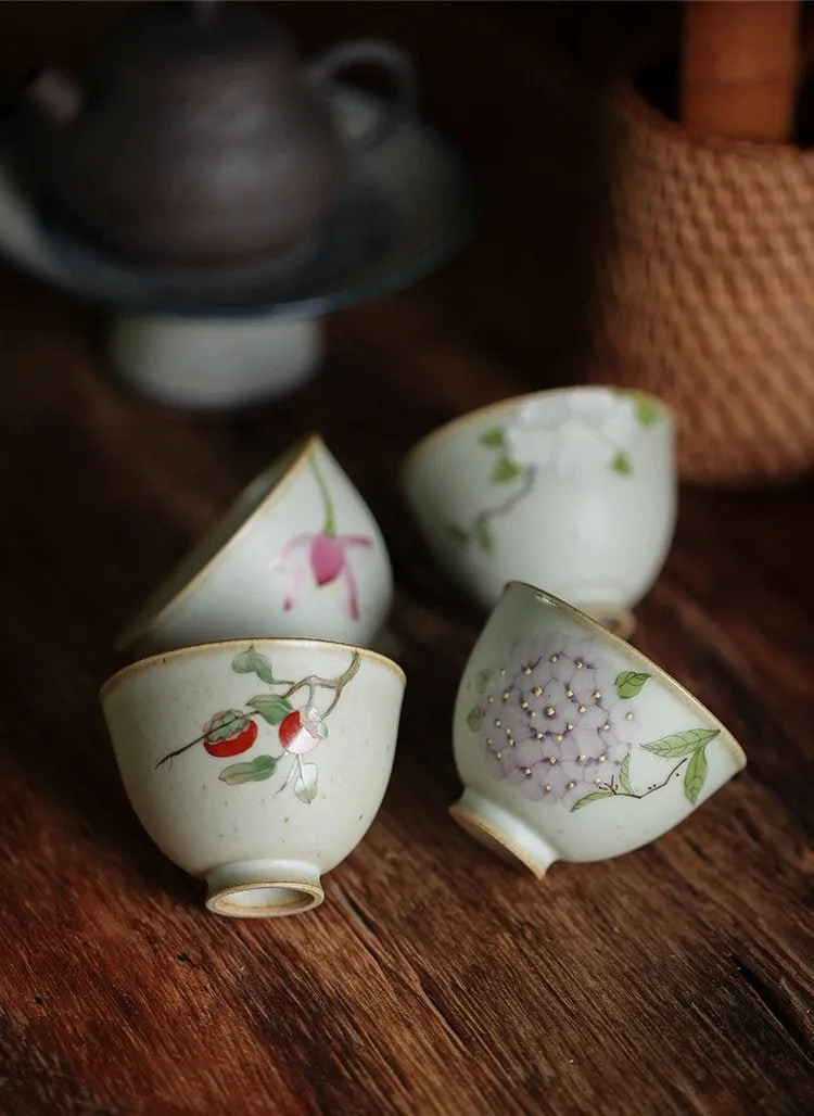 Gohobi Hand-painted Classic Floral Tea Cup