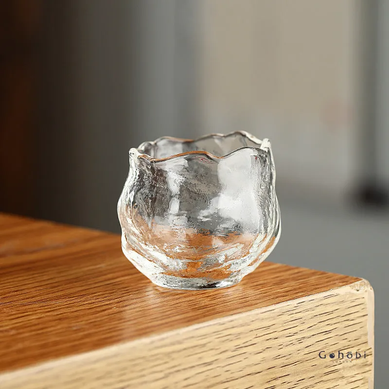 Gohobi Handmade Wabi Sabi Round ans Square Glass Tea Cup