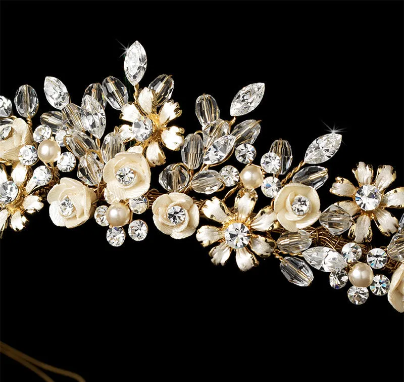 Gold Champagne Bridal Tiara