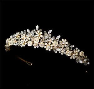 Gold Champagne Bridal Tiara