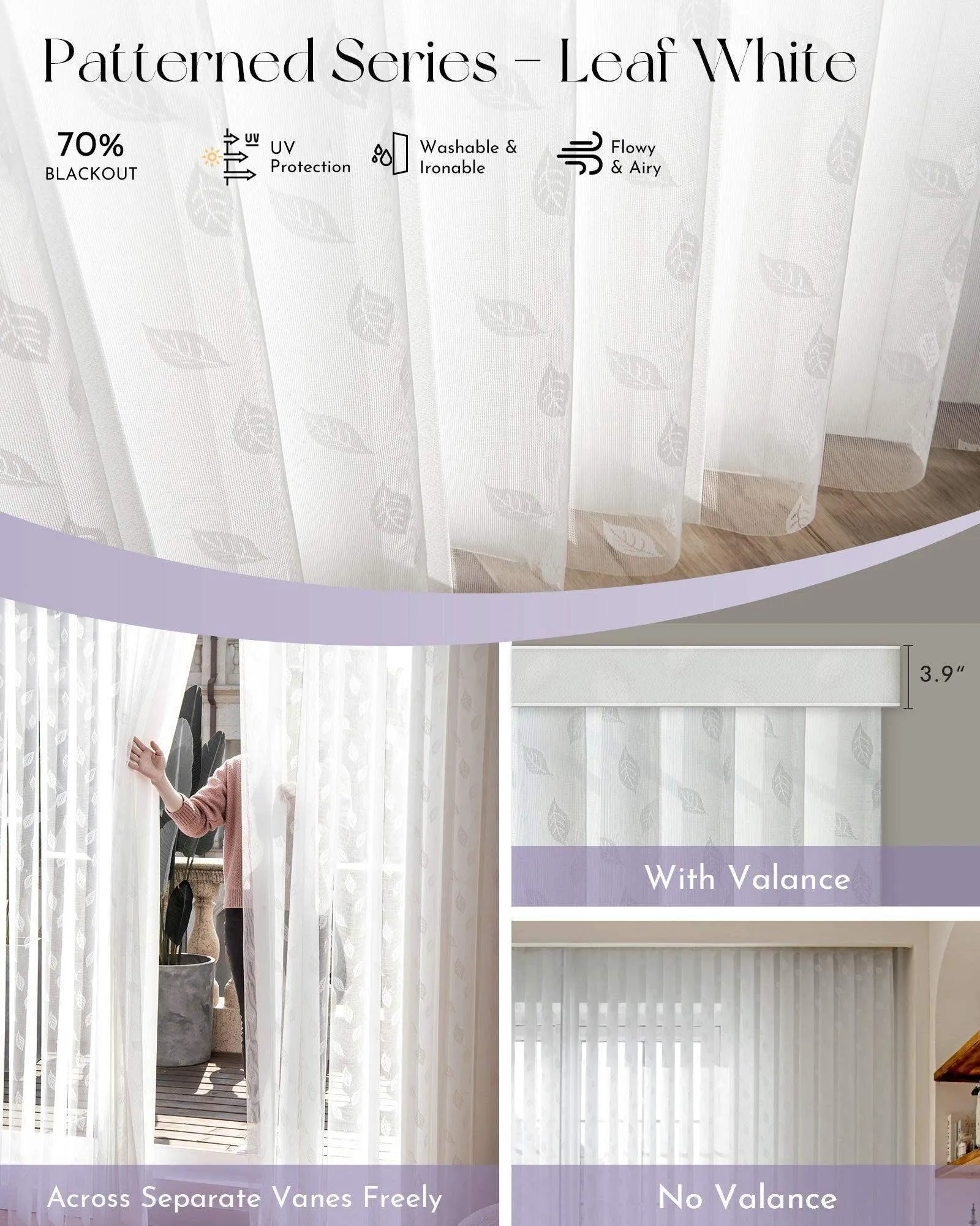 Graywind Smart Sheer Vertical Blinds | Pattern Series | Customizable