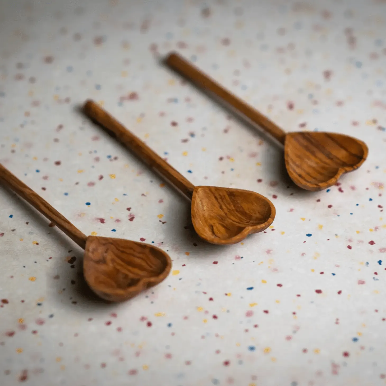 Hand-Carved Heart Tea Spoon