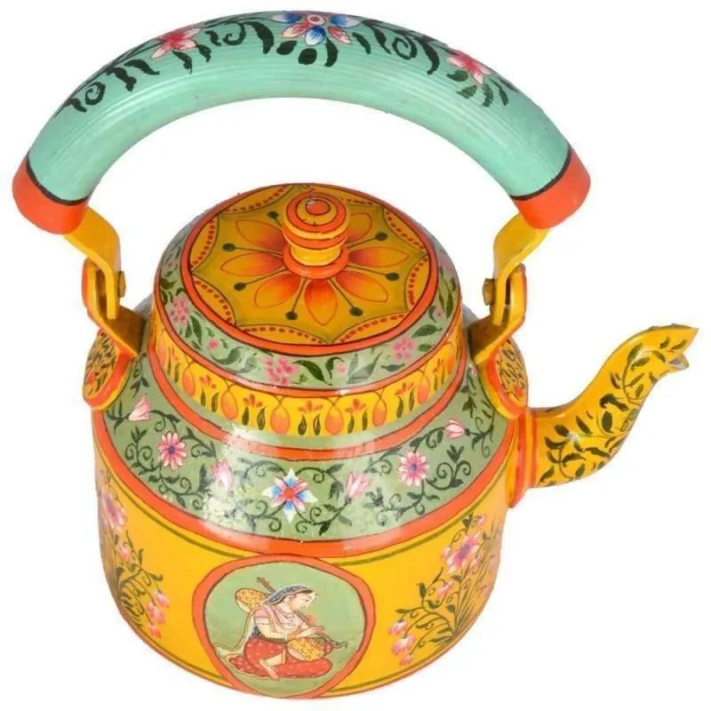 Hand-painted Stunning Kaushalam Teapot: Rag Rugini