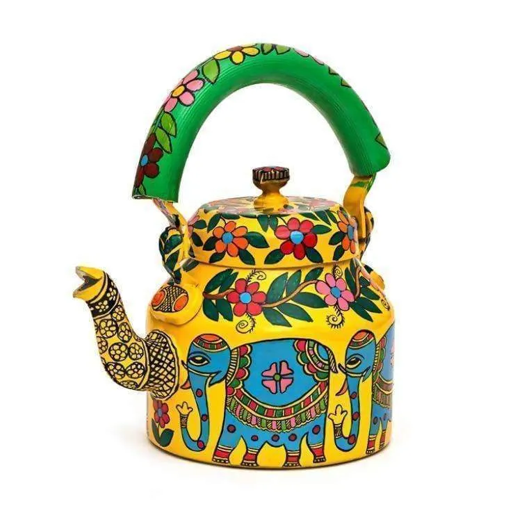 HAND PAINTED TEAPOT: BLUE ELEPHANT