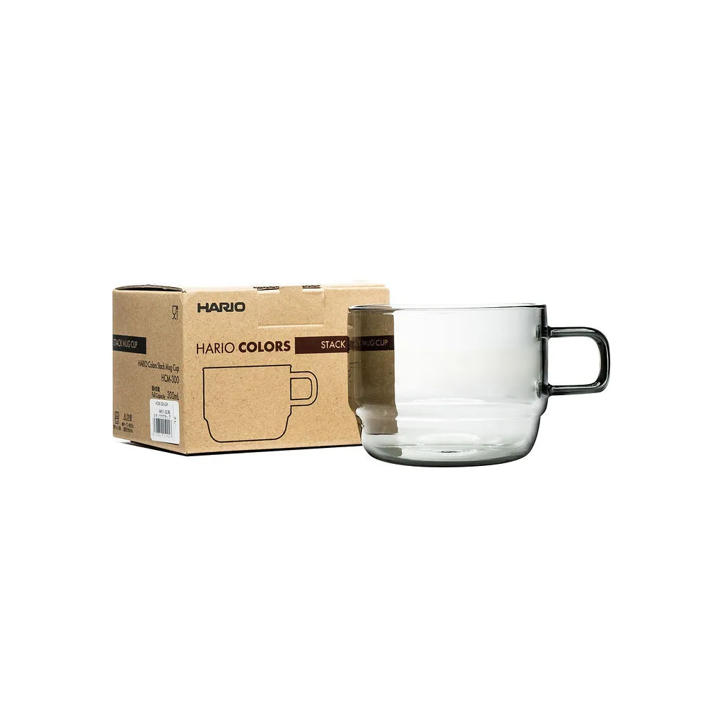 Hario Stackable Glass Mug - Gray (10oz/300ml)