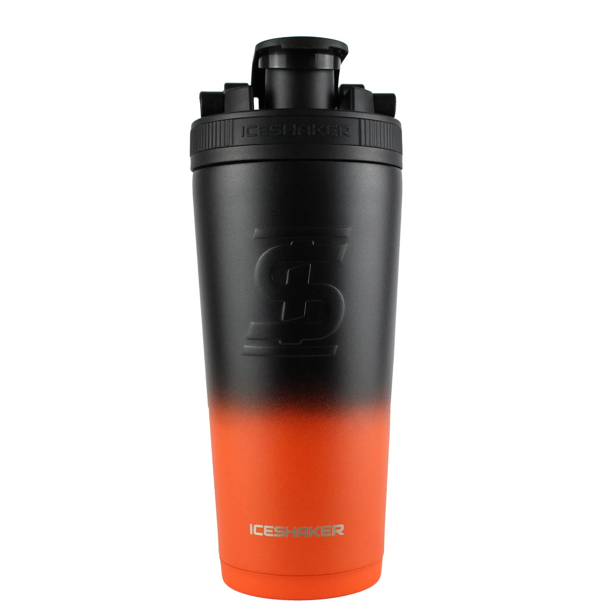 Ice Shaker Ombre Series 26oz Shaker Bottle - Orange Black Ombre