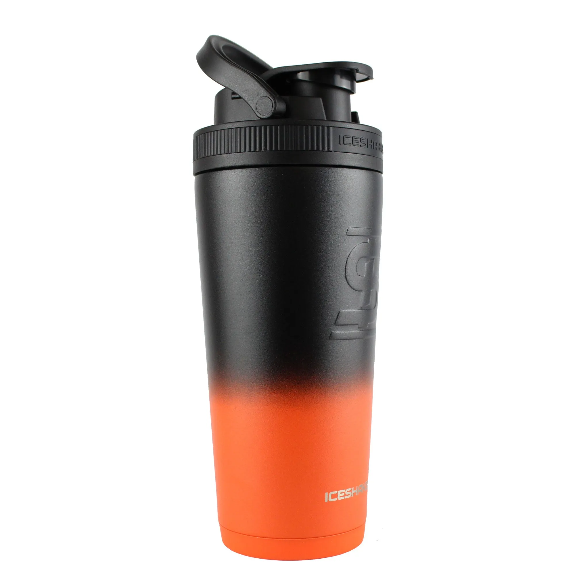 Ice Shaker Ombre Series 26oz Shaker Bottle - Orange Black Ombre