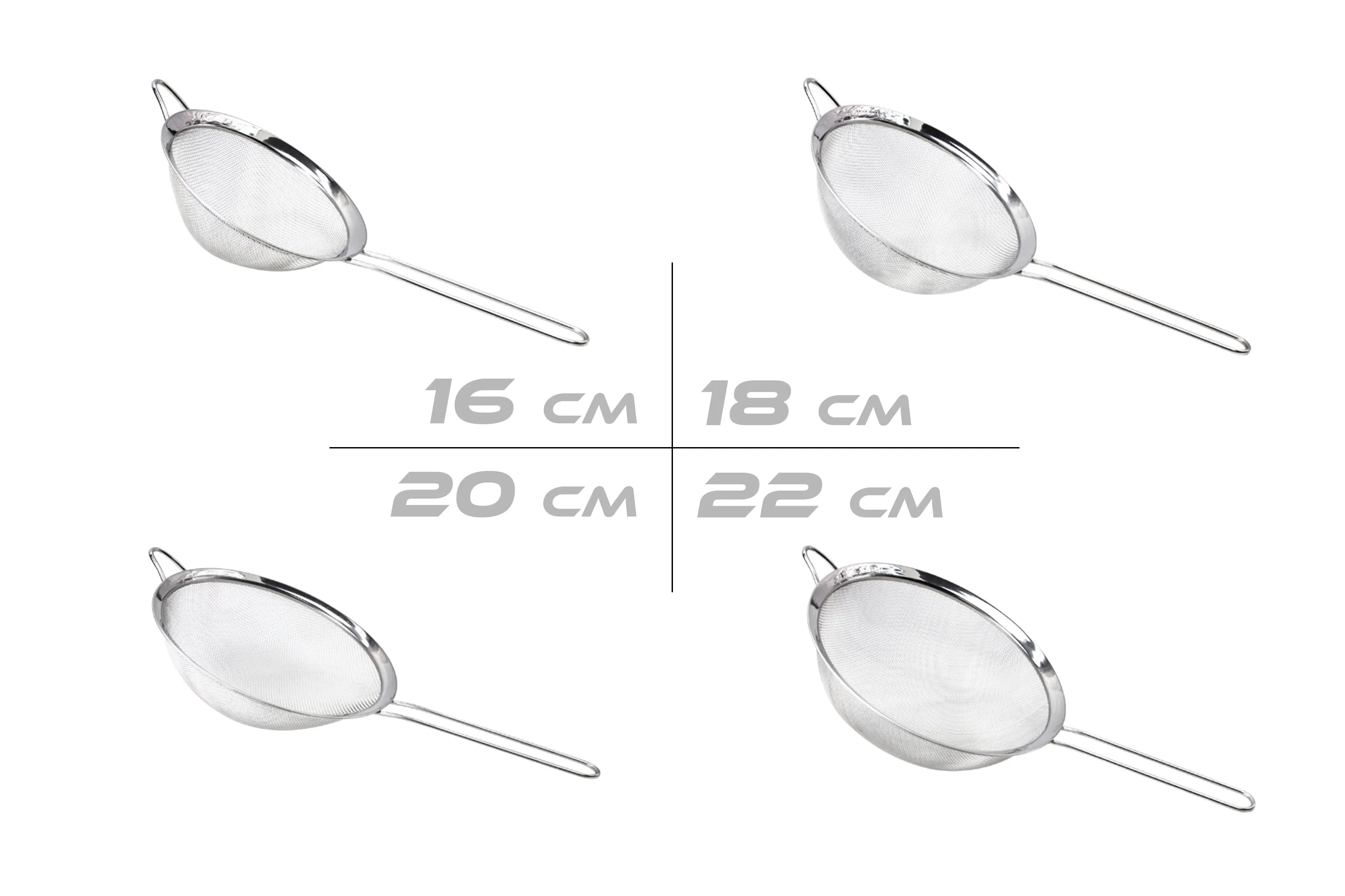 K. Stainless Steel Strainer with Handle 16cm (KT480028)