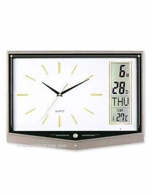 LCD Musical Calendar Clock - Month - Date - Indoor Temperature - Volume Control