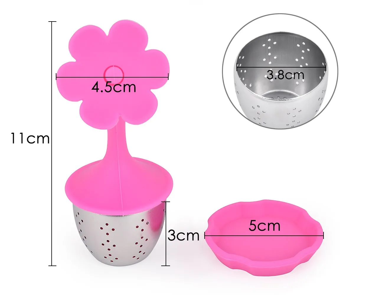 Loose Leaf Tea Infuser 4 pieces Stainless Steel Tea Strainer