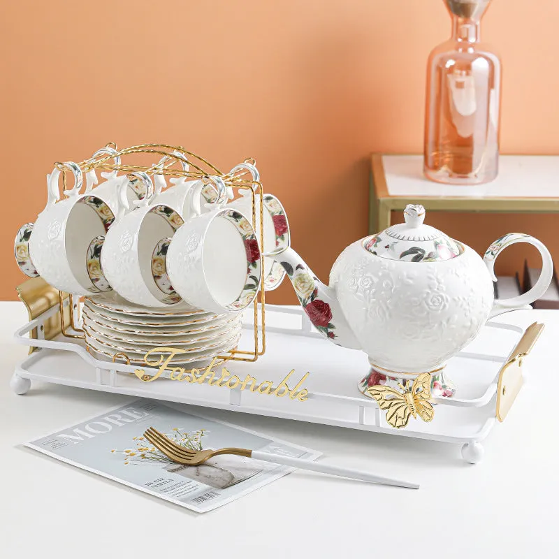 LUXURY FLORAL HIGH TEA SET