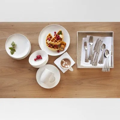 New - Porcelain 16pc Coupe Dinnerware Set White - Threshold