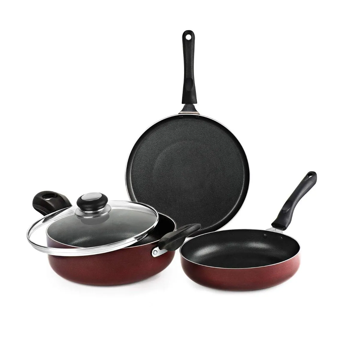 Non-Stick Prima Induction Base Cookware Set, 3 Pieces