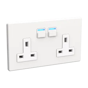 Sure! Here is an optimized product title with modifiers:

WiFi-Enabled Smart Dual Socket Plug with Voice Control and Energy Monitoring