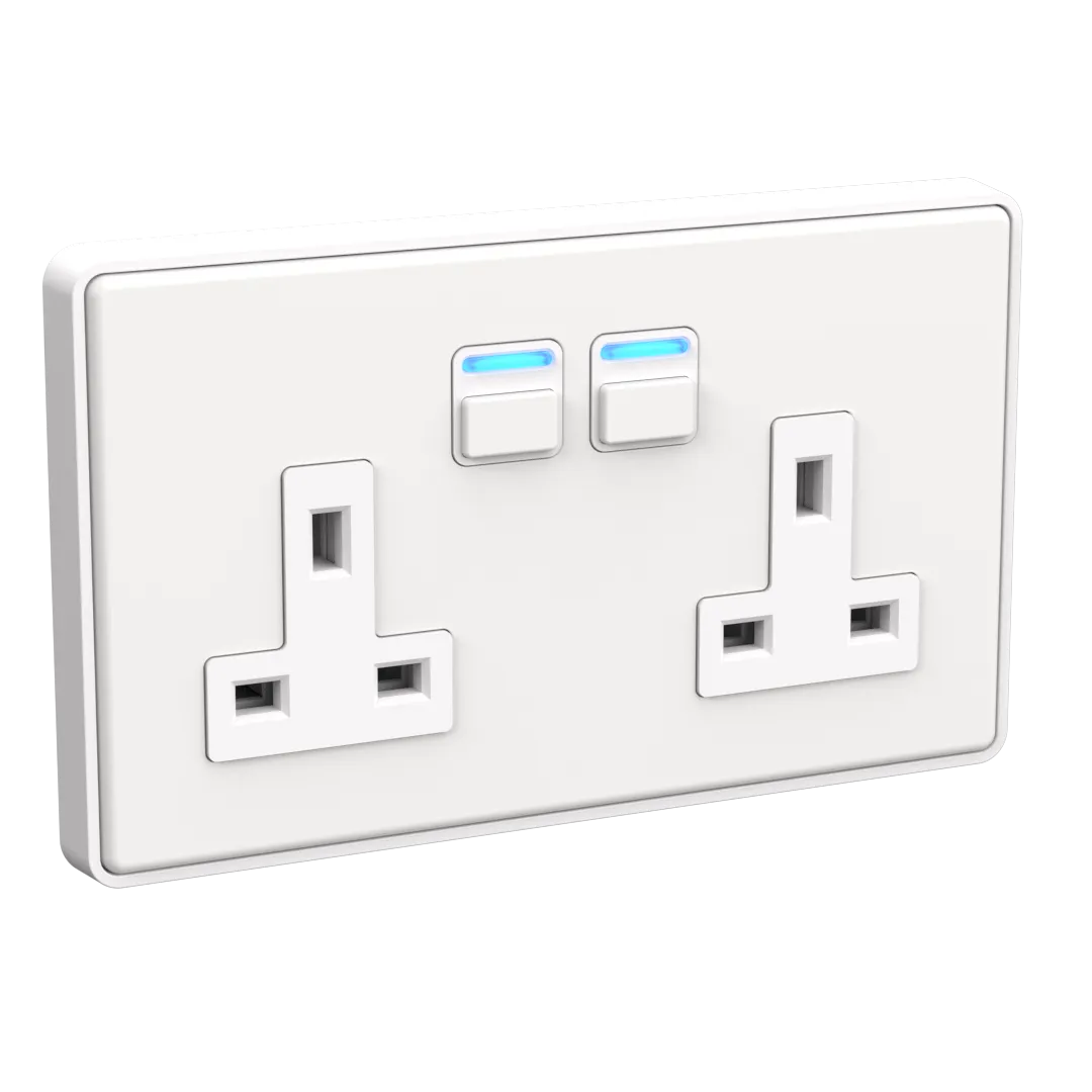 Sure! Here is an optimized product title with modifiers:

WiFi-Enabled Smart Dual Socket Plug with Voice Control and Energy Monitoring