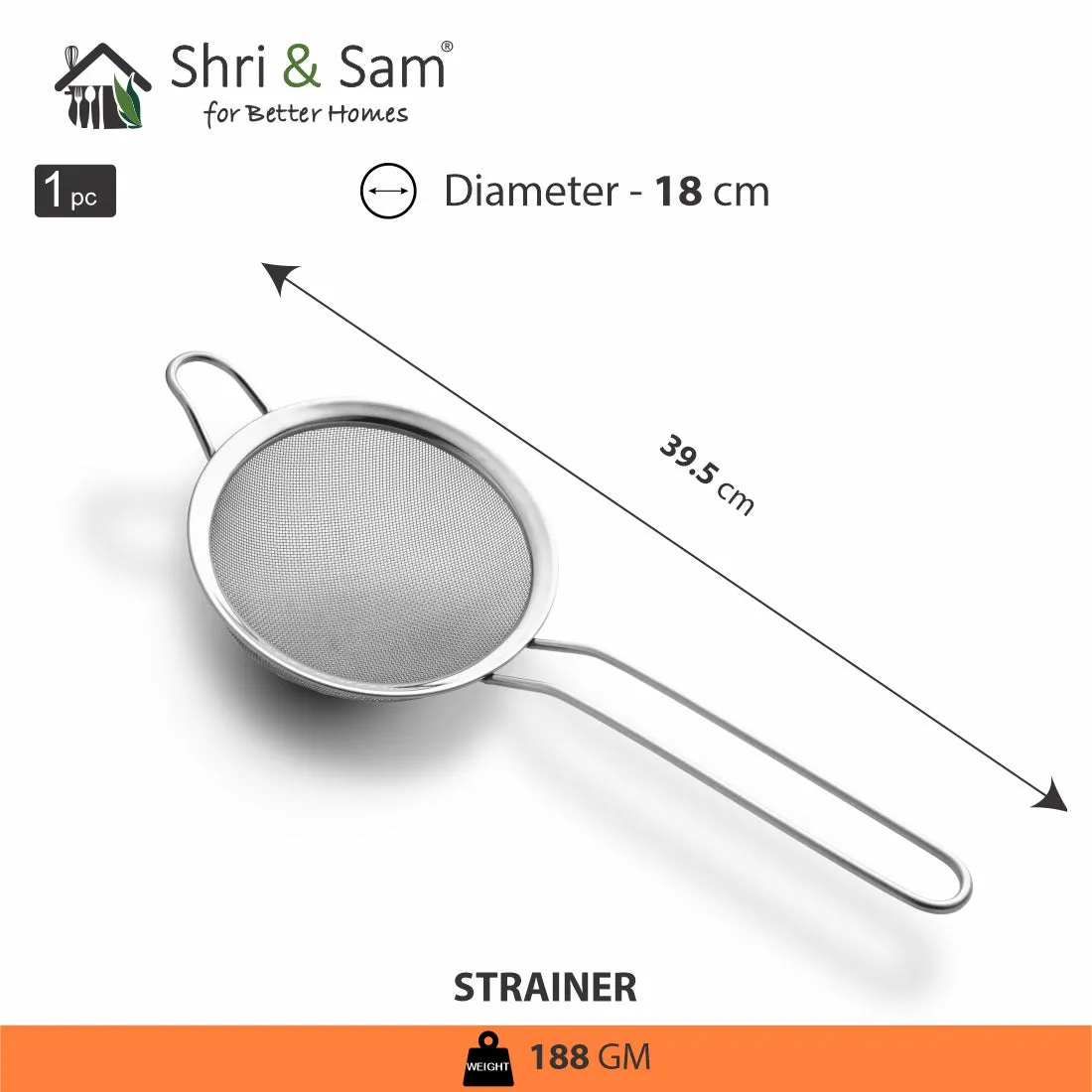 Stainless Steel Strainer 18 CM