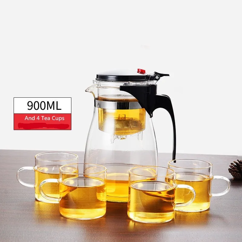 TeaTime Heat Resistant Glass Teapot