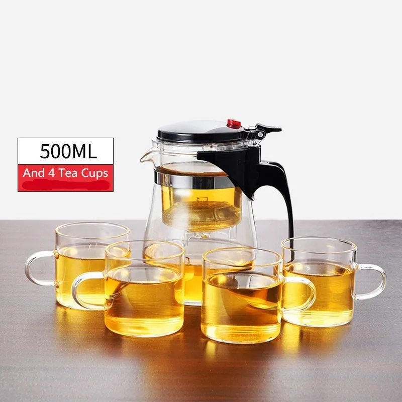 TeaTime Heat Resistant Glass Teapot