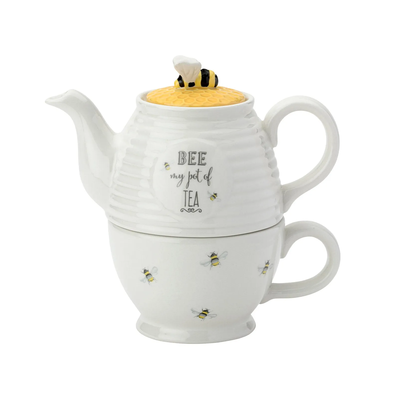 The English Tableware Company Bee Happy Tea for One - White