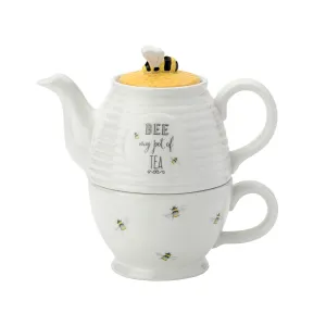 The English Tableware Company Bee Happy Tea for One - White